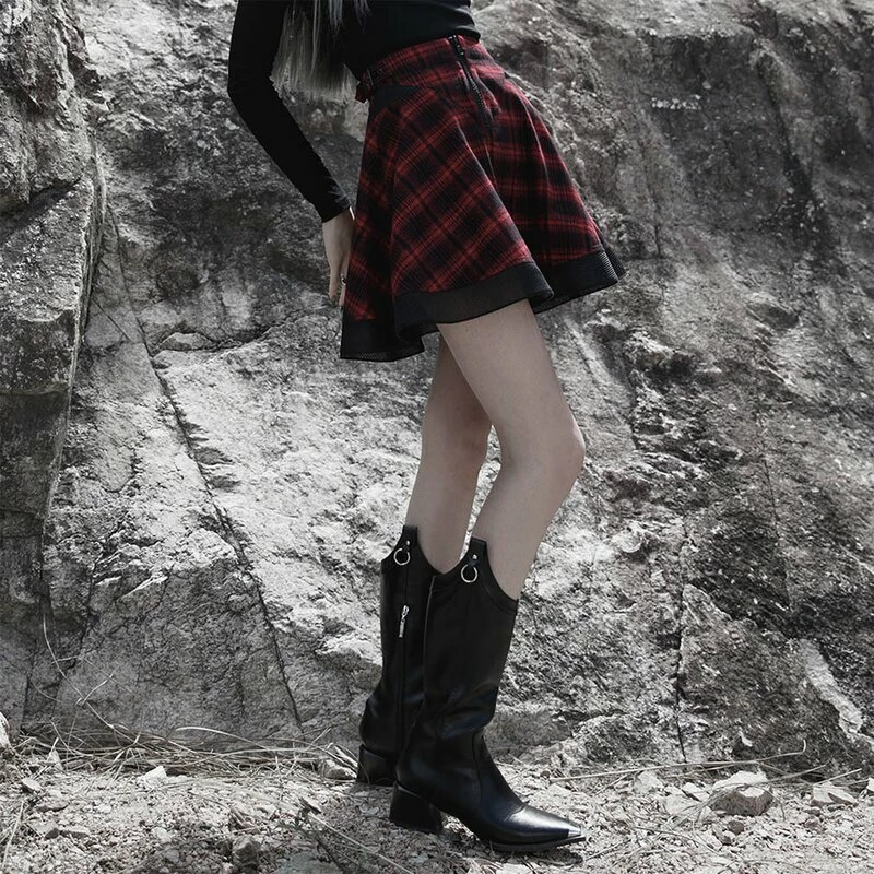 Punk Rave Mini Skirt - Delta Red 3 Punk Rave Mini Skirt - Delta Red - Image 3