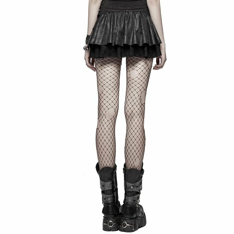 Punk Rave Mini Skirt - Norra Black 4 Punk Rave Mini Skirt - Norra Black - Image 4