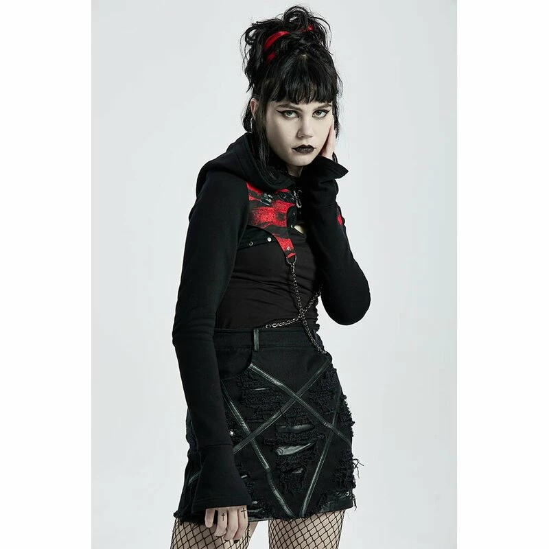 Punk Rave Mini Skirt - Slit Kitty 1 Punk Rave Mini Skirt - Slit Kitty