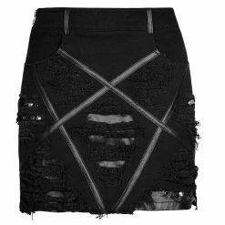 Punk Rave Mini Skirt - Slit Kitty 10 Punk Rave Mini Skirt - Slit Kitty -KILLSTAR Shop punk rave mini skirt slit kitty5
