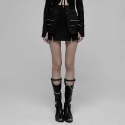 Punk Rave Mini Skirt - Techwear