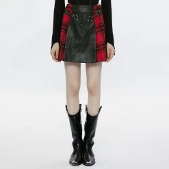 Punk Rave Mini Skirt - Withered Tartan