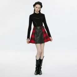 Punk Rave Mini Skirt - Withered Tartan -KILLSTAR Shop punk rave mini skirt withered tartan4