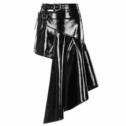 Punk Rave Skirt - Astarte Faux Leather -KILLSTAR Shop punk rave skirt astarte faux leather4