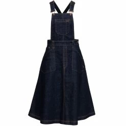 Queen Kerosin Denim Pinafore Skirt - Workwear Swing
