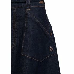 Queen Kerosin Denim Pinafore Skirt - Workwear Swing -KILLSTAR Shop queen kerosin denim pinafore skirt workwear swing4