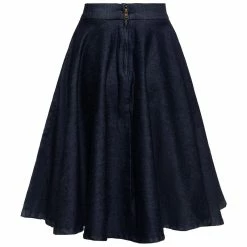 Queen Kerosin Denim Skirt - Full Circle Dark Blue -KILLSTAR Shop queen kerosin denim skirt full circle dark blue3