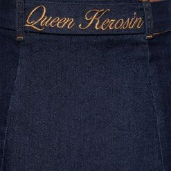 Queen Kerosin Denim Skirt - Swing Dark Blue -KILLSTAR Shop queen kerosin denim skirt swing dark blue5