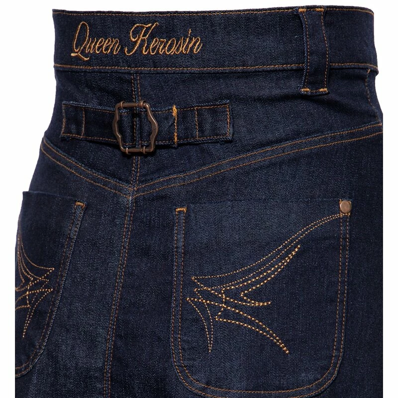 Queen Kerosin Denim Skirt - Swing Time 3 Queen Kerosin Denim Skirt - Swing Time - Image 3