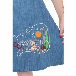 Queen Kerosin Denim Skirt - Western -KILLSTAR Shop queen kerosin denim skirt western4