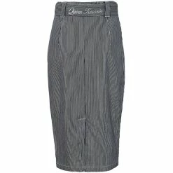 Queen Kerosin Pencil Skirt - Black & White