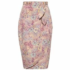 Queen Kerosin Pencil Skirt - Tropical Coral