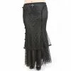 Rubiness Gothic Maxi Skirt - Victorian Black Plus Sizes
