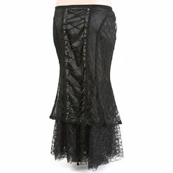 Rubiness Gothic Maxi Skirt - Victorian Black Plus Sizes -KILLSTAR Shop rubiness gothic maxi skirt victorian black plus sizes4