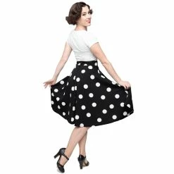 Steady Clothing Circle Skirt - Dottie Thrills Black -KILLSTAR Shop steady clothing circle skirt dottie thrills black3